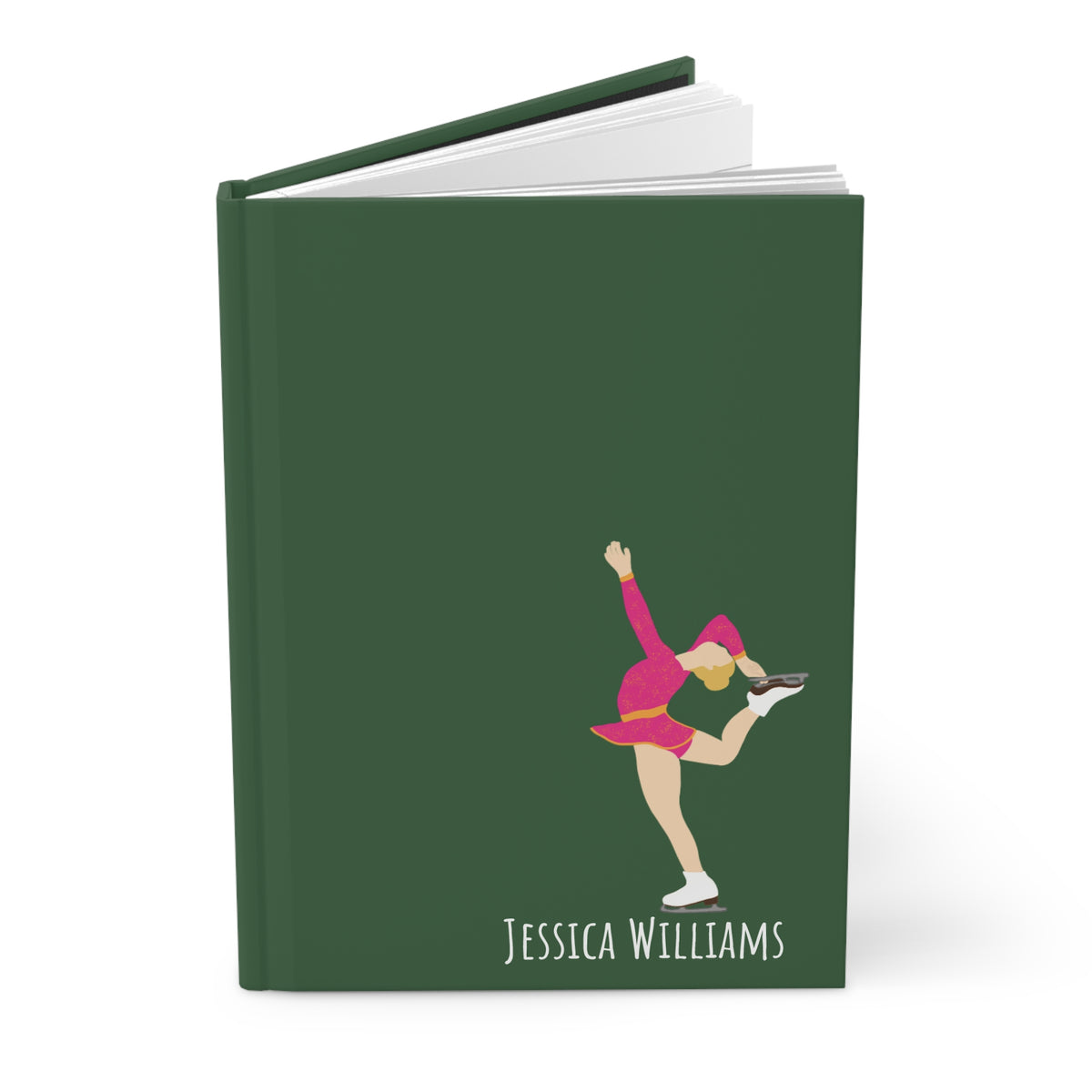Figure Skater Personalized Blank Lined Journal — Hardback Edition