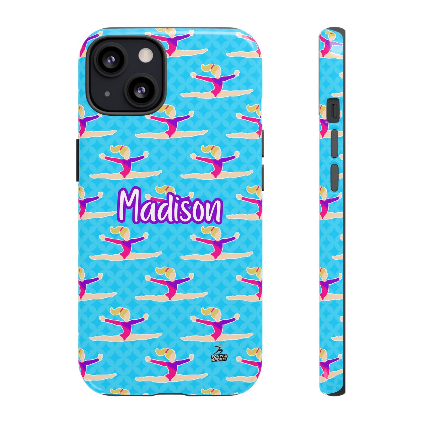 Personalized Gymnast BlueTough Phone Case, Fonyea Sports