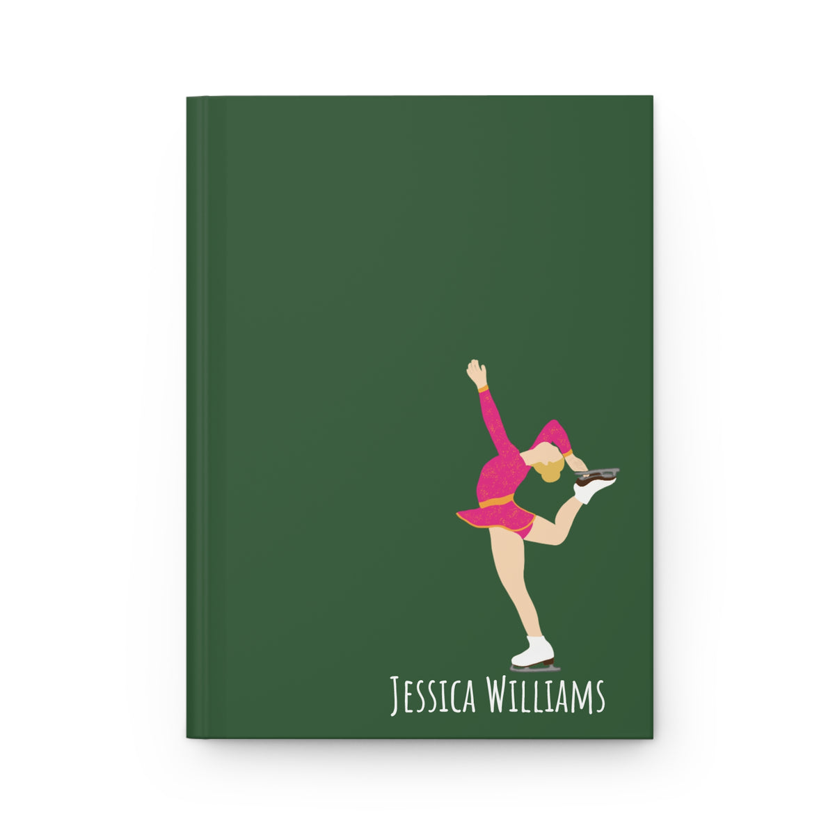 Figure Skater Personalized Blank Lined Journal — Hardback Edition