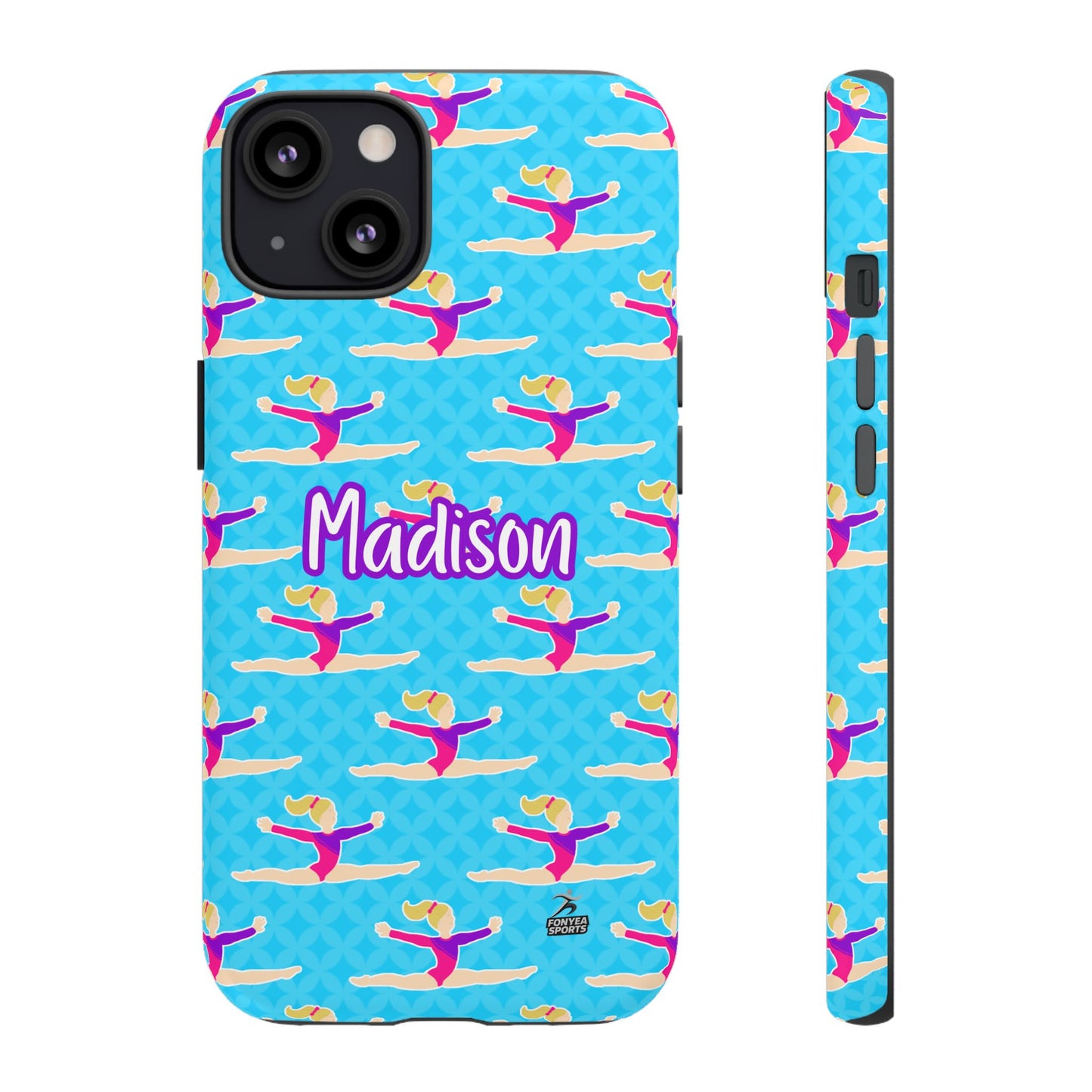 Personalized Gymnast BlueTough Phone Case, Fonyea Sports