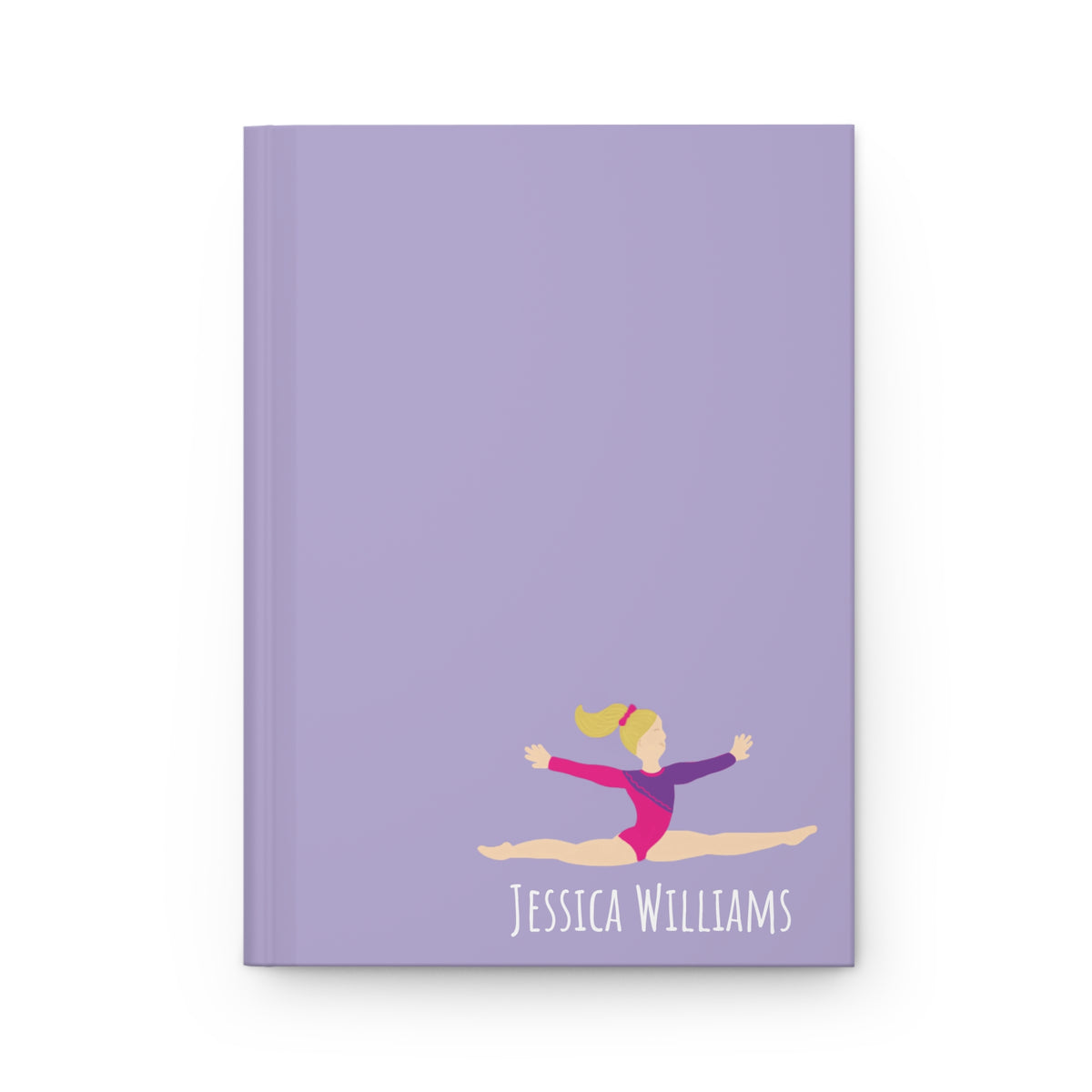 Gymnast Personalized Blank Lined Journal — Hardback Edition