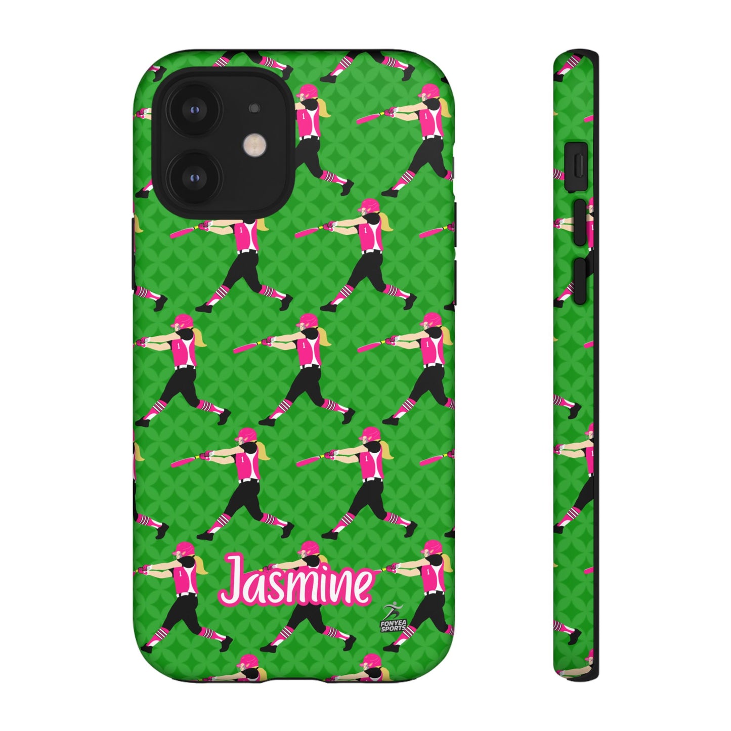 Personalized Softball Girl Tough Phone Case, Fonyea Sports