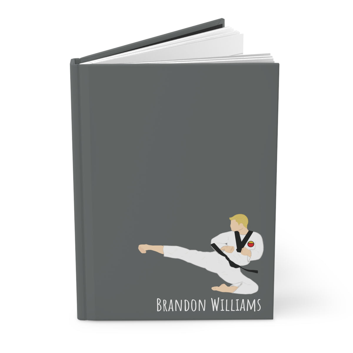 Martial Arts Boy Personalized Blank Lined Journal — Hardback Edition