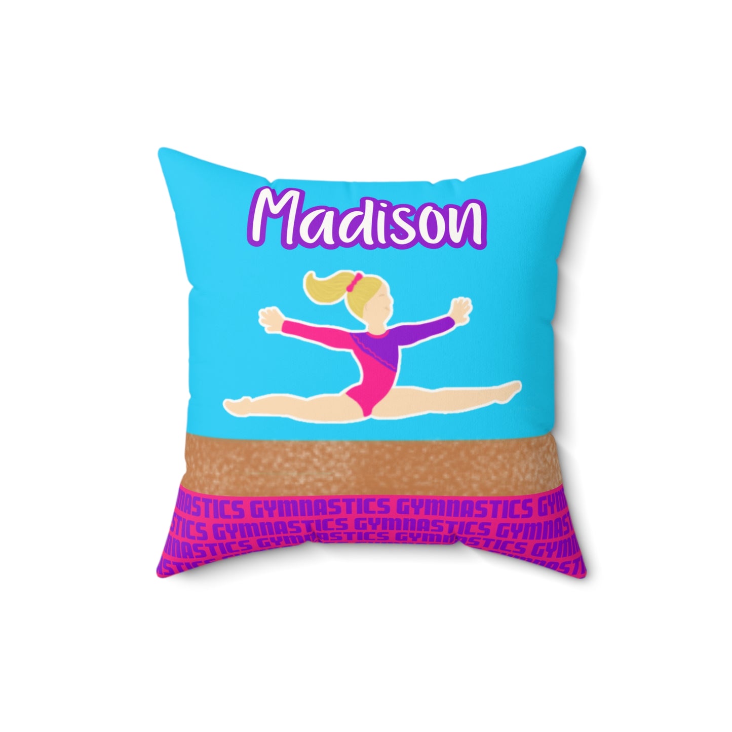 Fonyea Sports Gymnast Blue Pillow