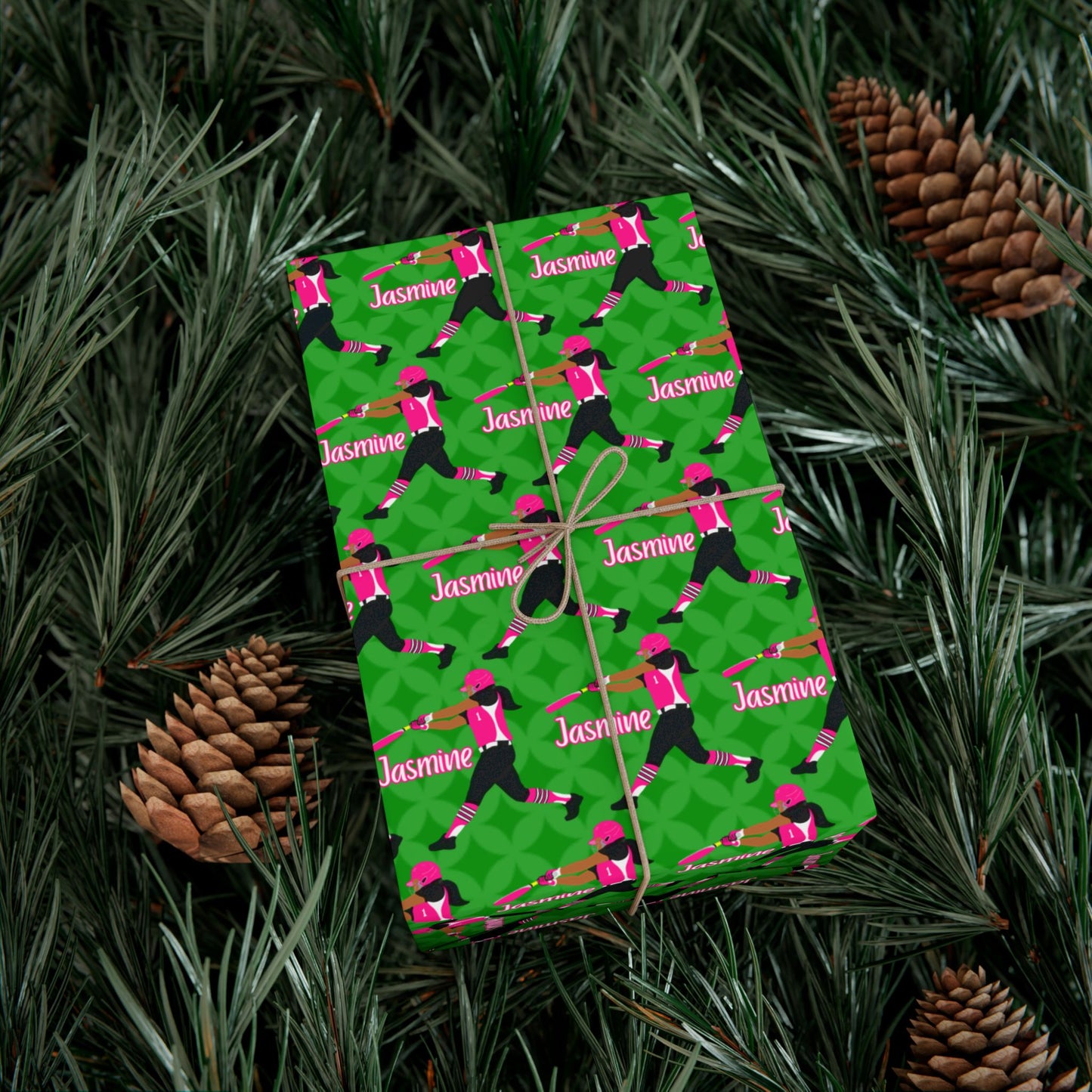 Personalized Softball Wrapping Paper, Fonyea Sports