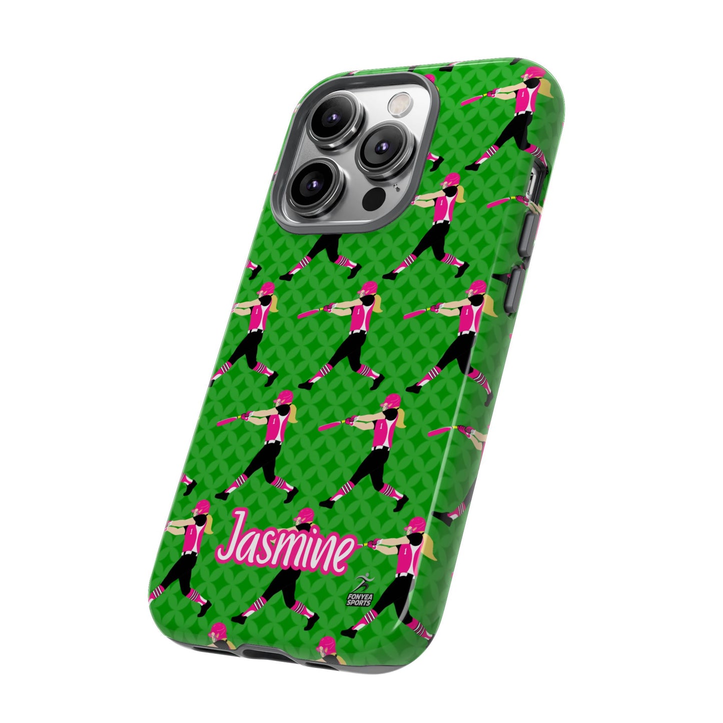 Personalized Softball Girl Tough Phone Case, Fonyea Sports