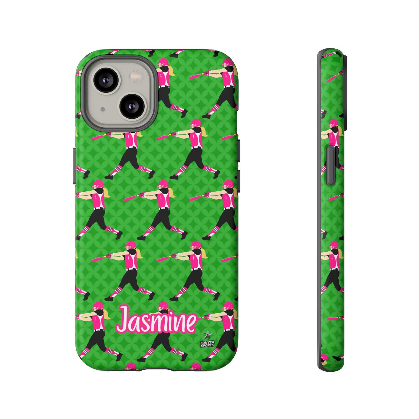 Personalized Softball Girl Tough Phone Case, Fonyea Sports