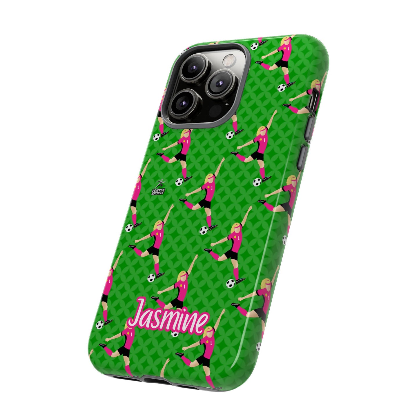 Personalized Soccer Girl Tough Phone Case, Fonyea Sports