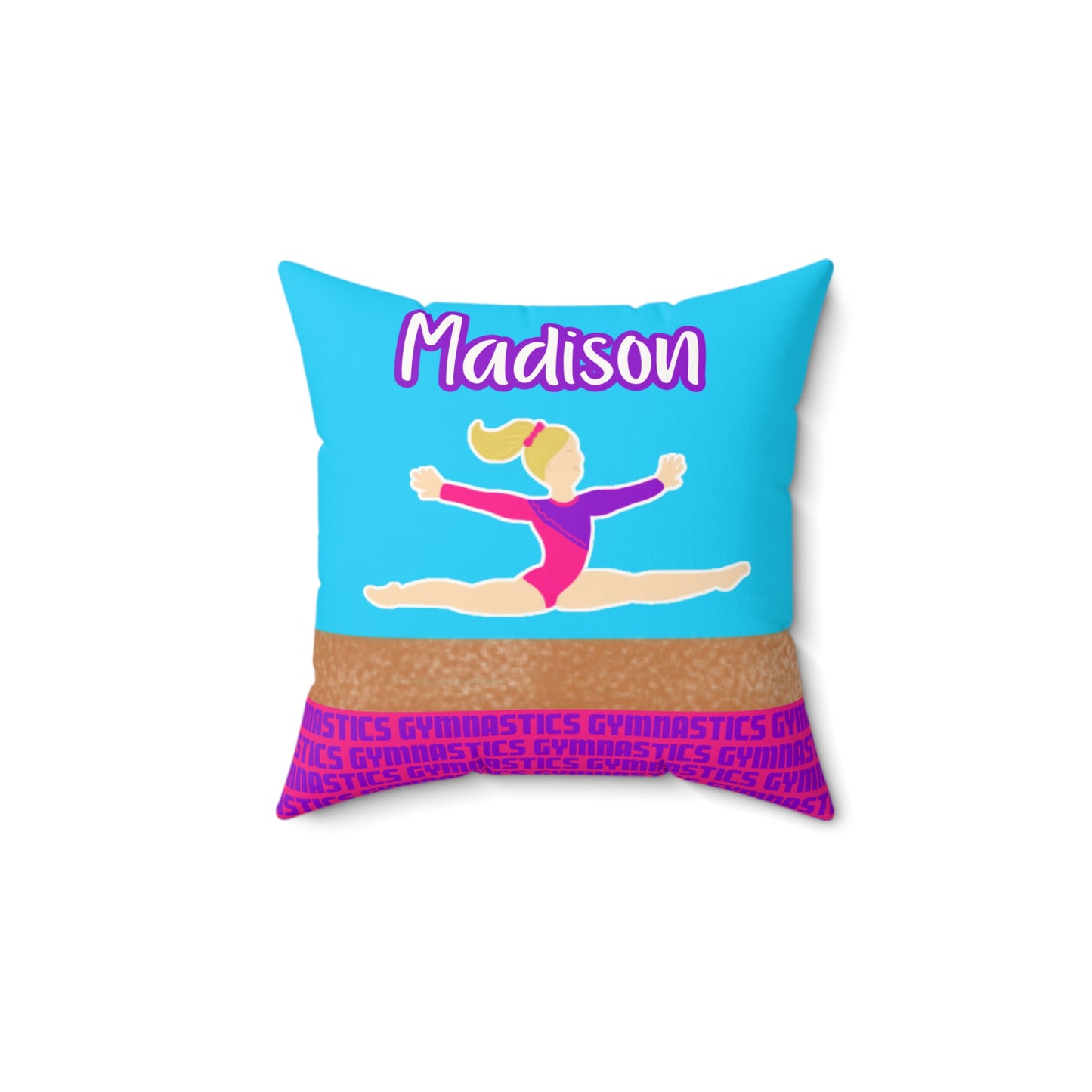 Fonyea Sports Gymnast Blue Pillow