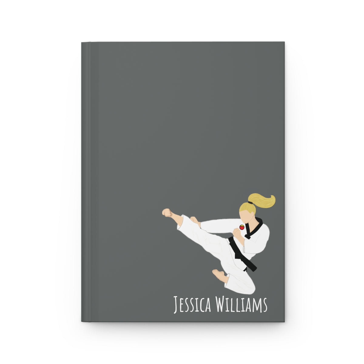Martial Arts Girl Personalized Blank Lined Journal — Hardback Edition