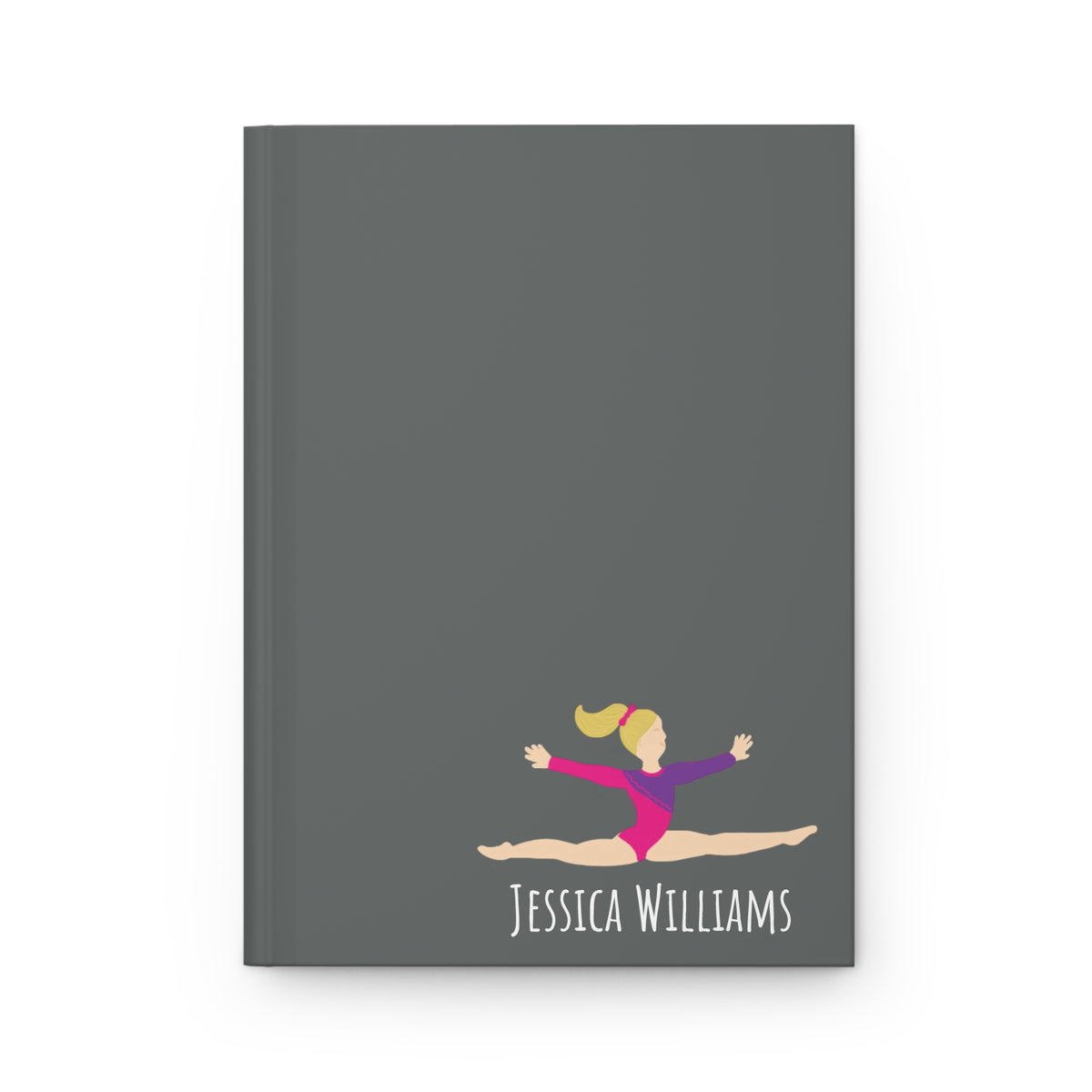 Gymnast Personalized Blank Lined Journal — Hardback Edition