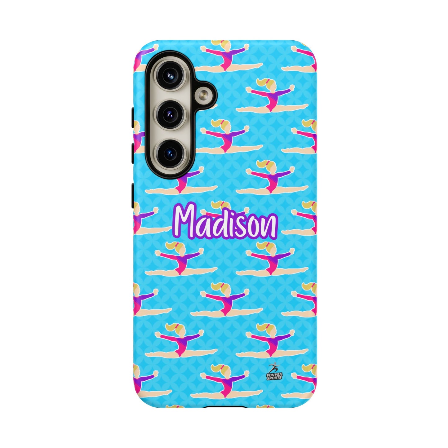 Personalized Gymnast BlueTough Phone Case, Fonyea Sports