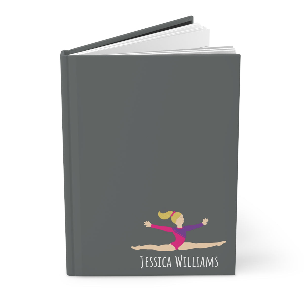Gymnast Personalized Blank Lined Journal — Hardback Edition
