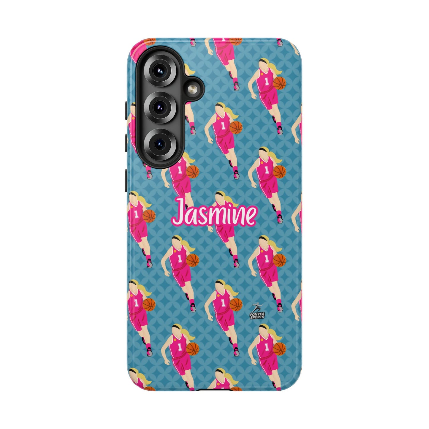 Personalized Basketball Girl Tough Phone Case, Fonyea Sports