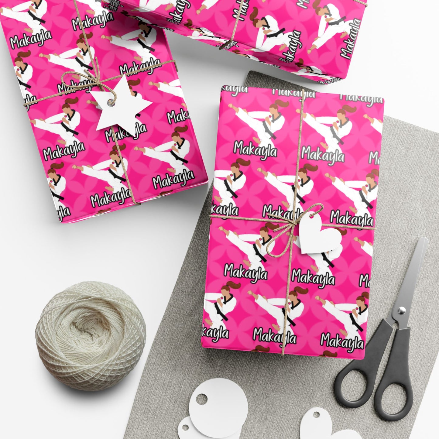 Personalized Martial Arts. Taekwondo, Karate, Judo Wrapping Paper, Fonyea Sports