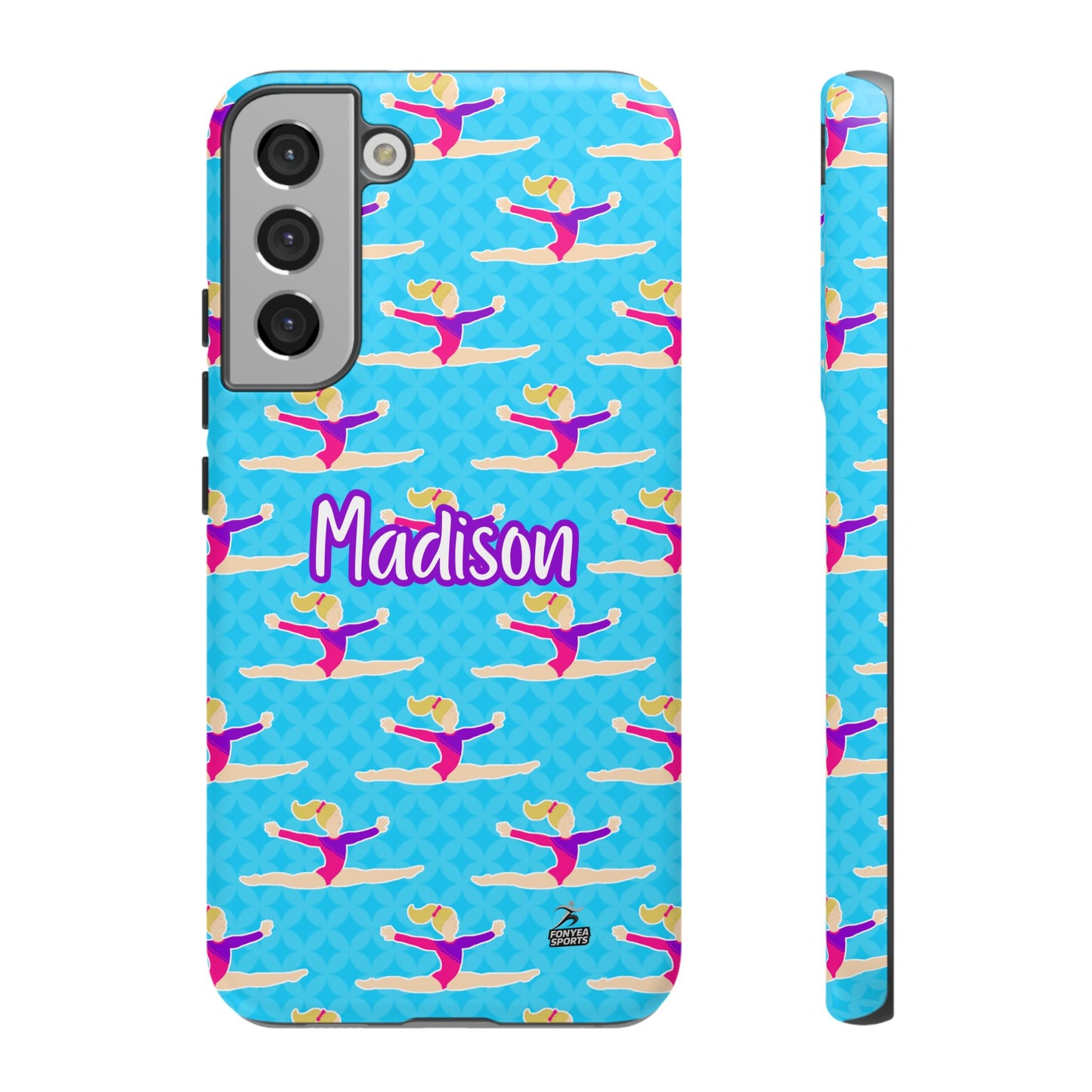 Personalized Gymnast BlueTough Phone Case, Fonyea Sports