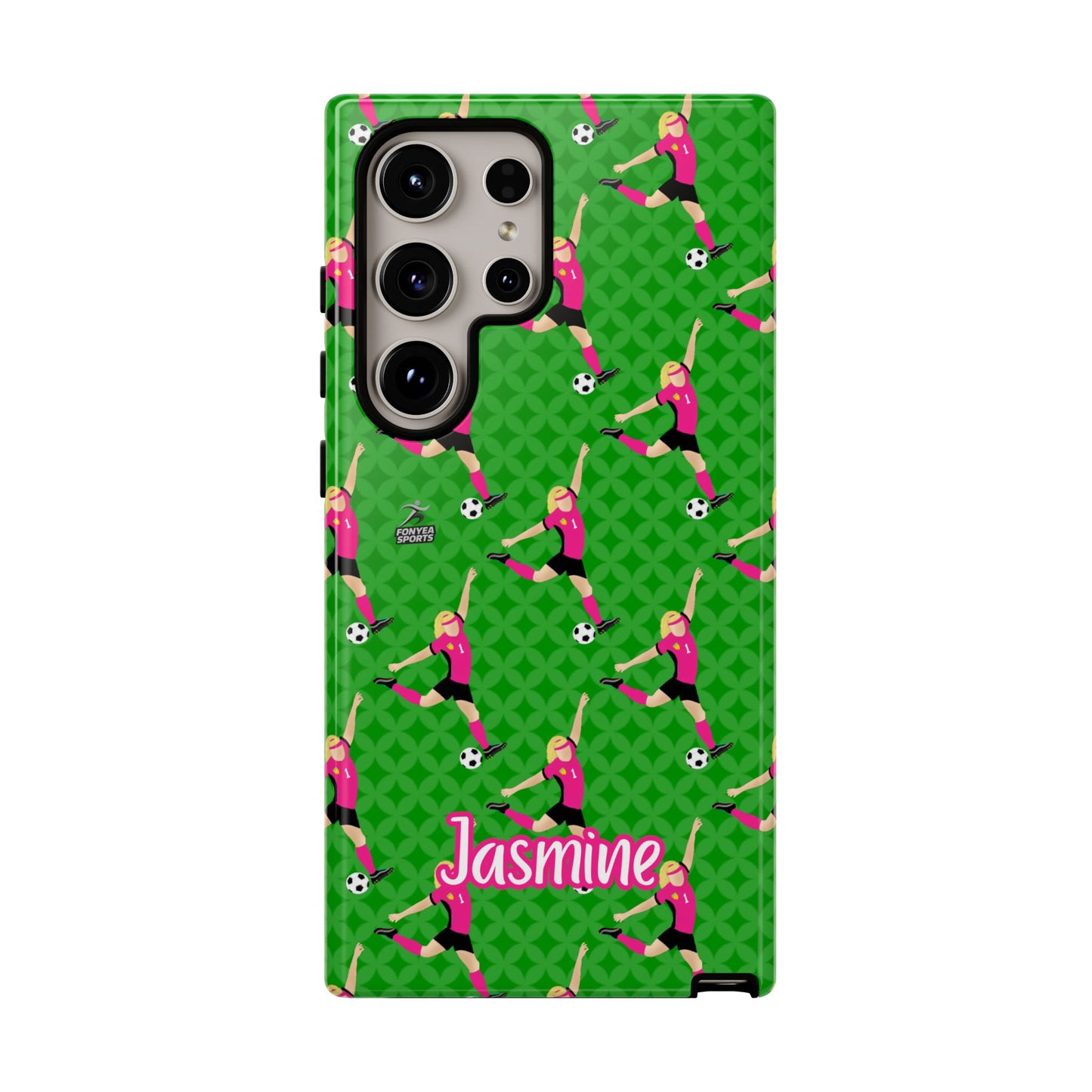 Personalized Soccer Girl Tough Phone Case, Fonyea Sports