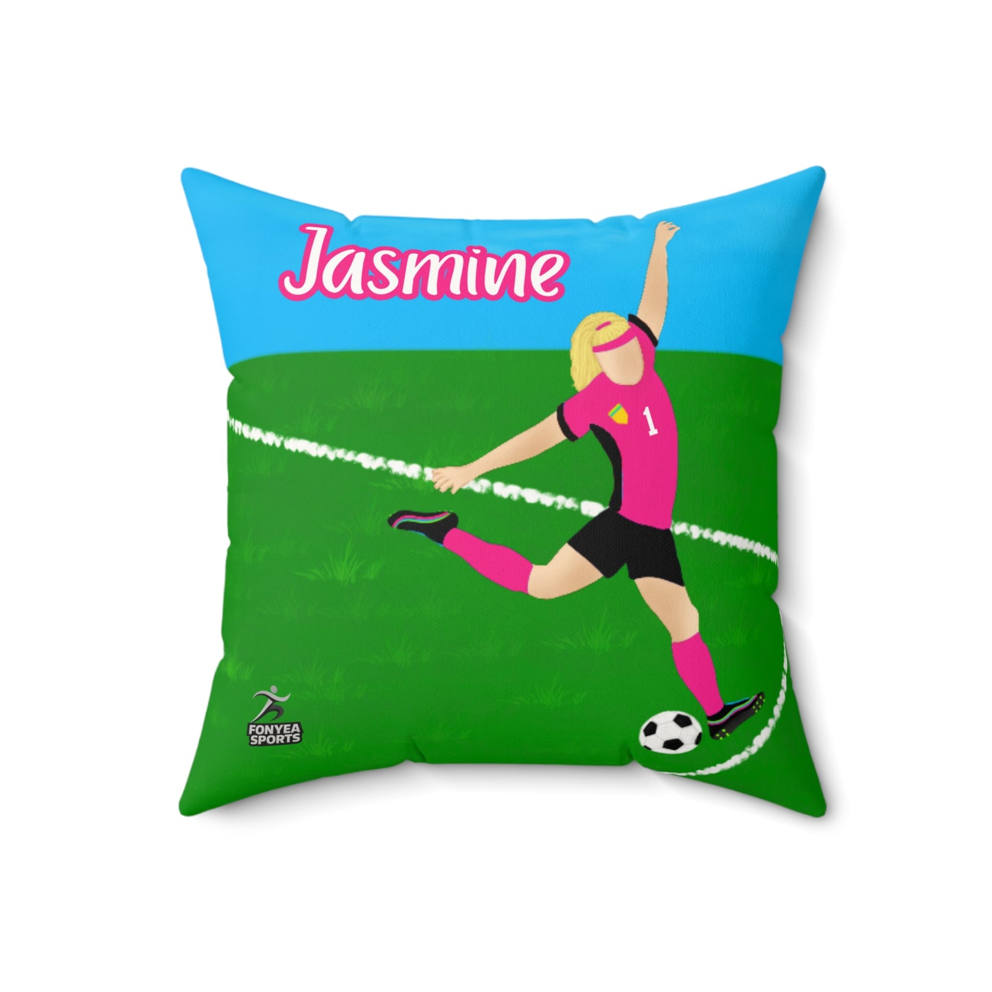 Fonyea Sports Soccer Girl Pillow