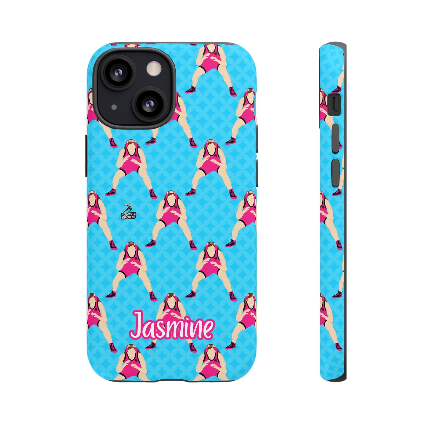 Personalized Wrestler Girl Tough Phone Case, Fonyea Sports