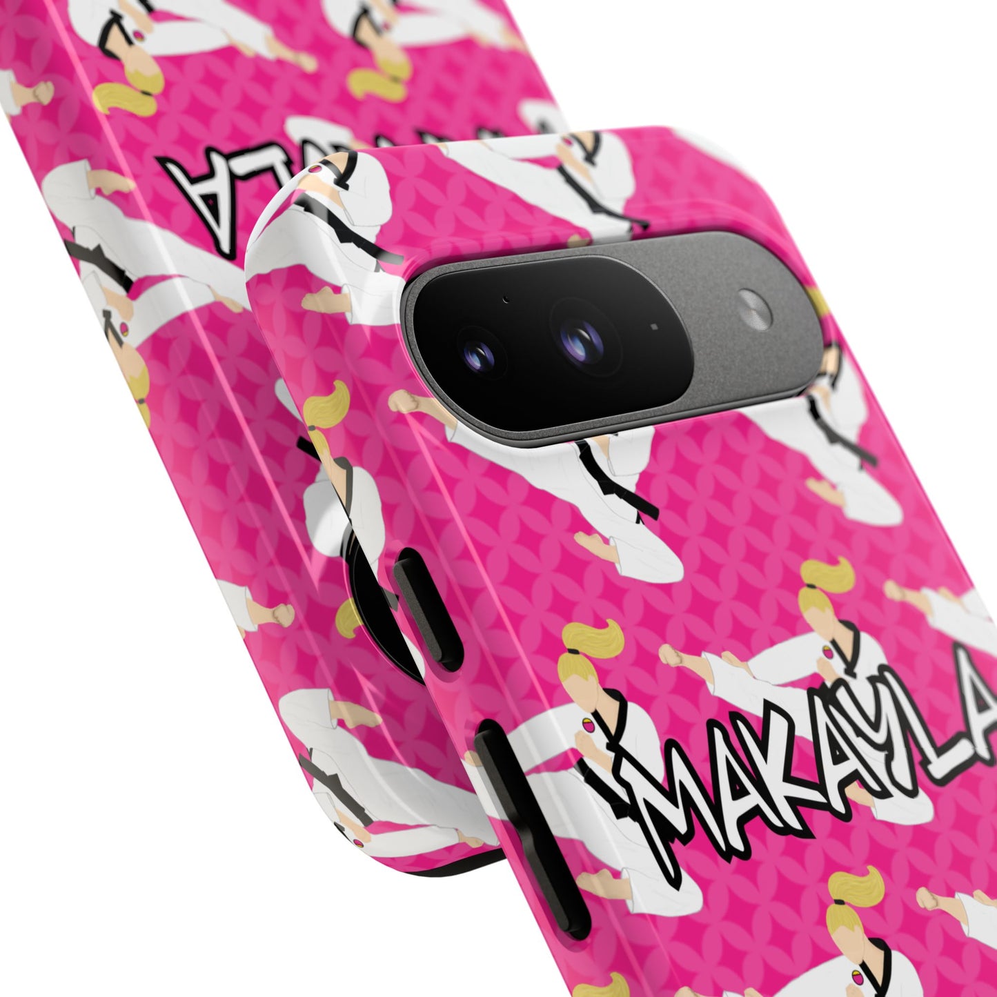 Personalized Martial Arts Taekwondo Karate Girl Tough Phone Case, Fonyea Sports