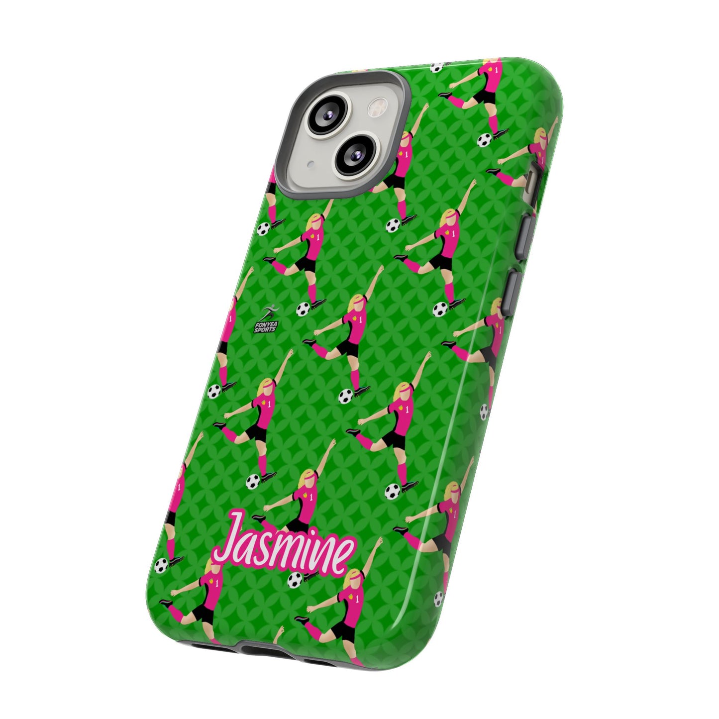 Personalized Soccer Girl Tough Phone Case, Fonyea Sports