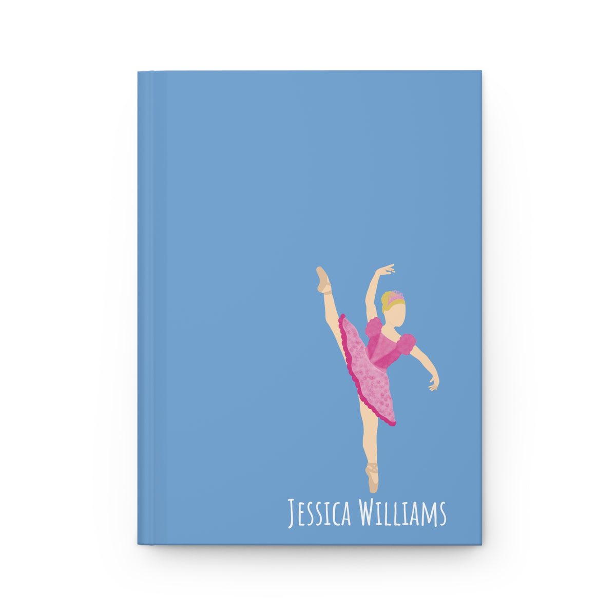 Dancer Ballerina Personalized Blank Lined Journal — Hardback Edition