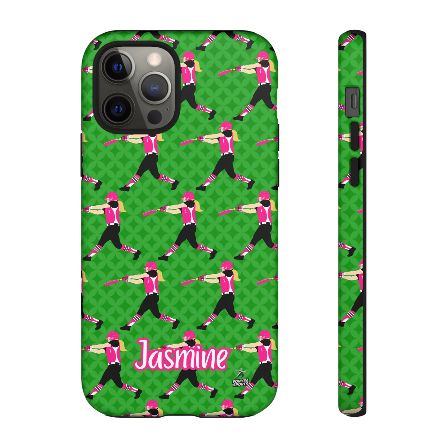 Personalized Softball Girl Tough Phone Case, Fonyea Sports