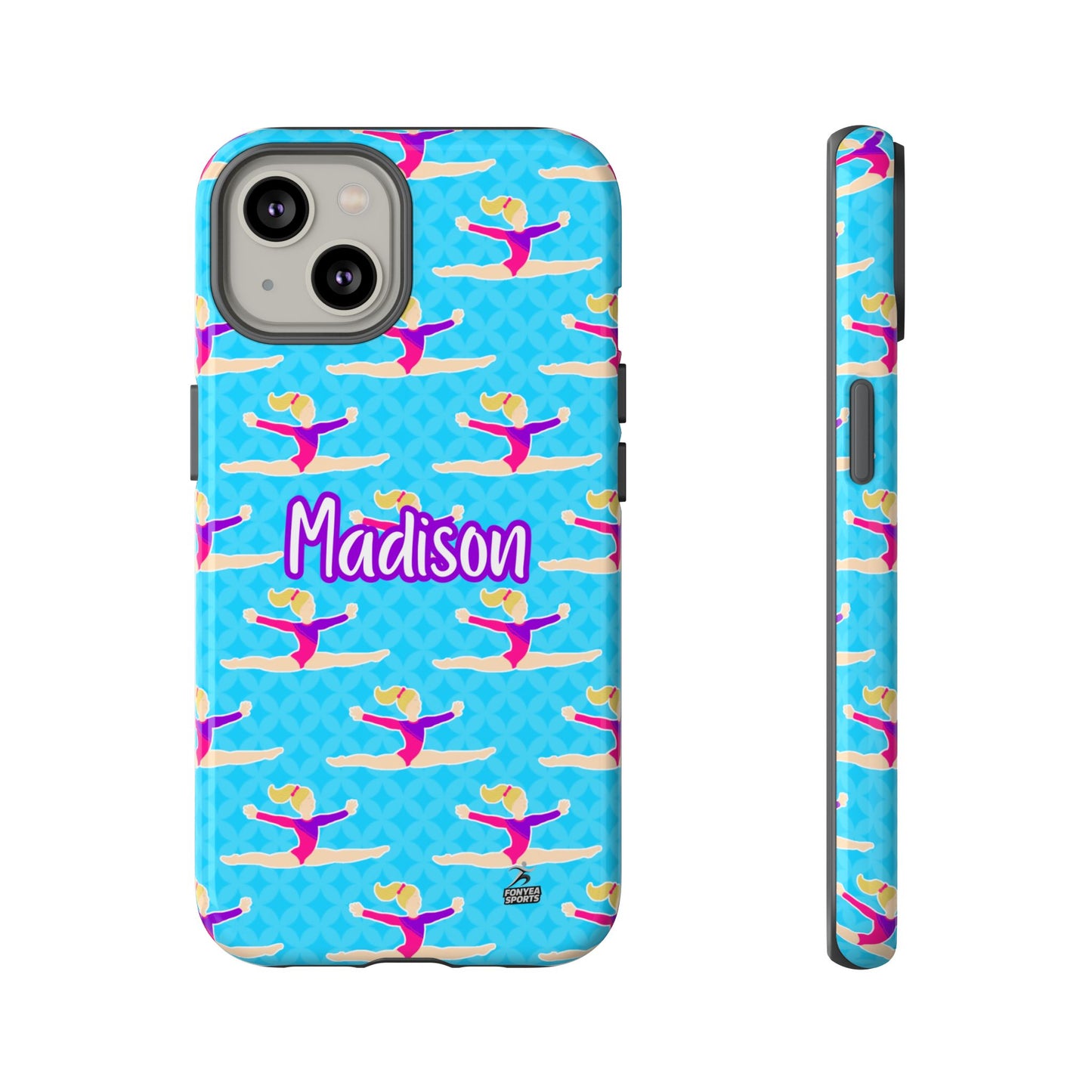 Personalized Gymnast BlueTough Phone Case, Fonyea Sports