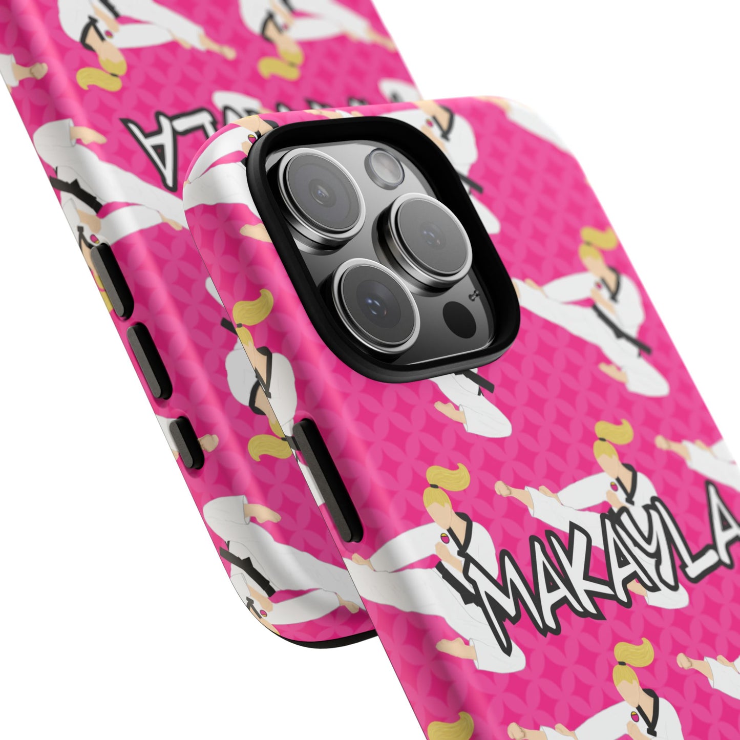 Personalized Martial Arts Taekwondo Karate Girl Tough Phone Case, Fonyea Sports