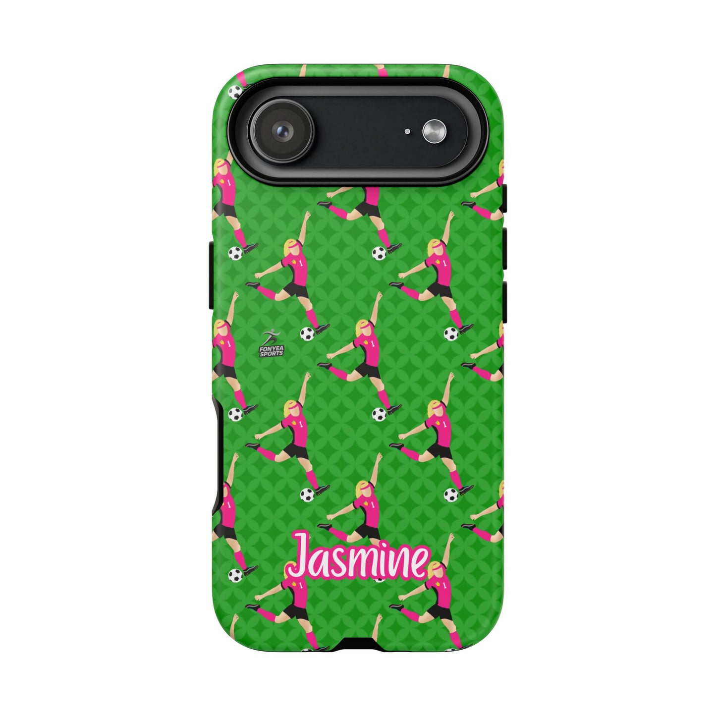 Personalized Soccer Girl Tough Phone Case, Fonyea Sports