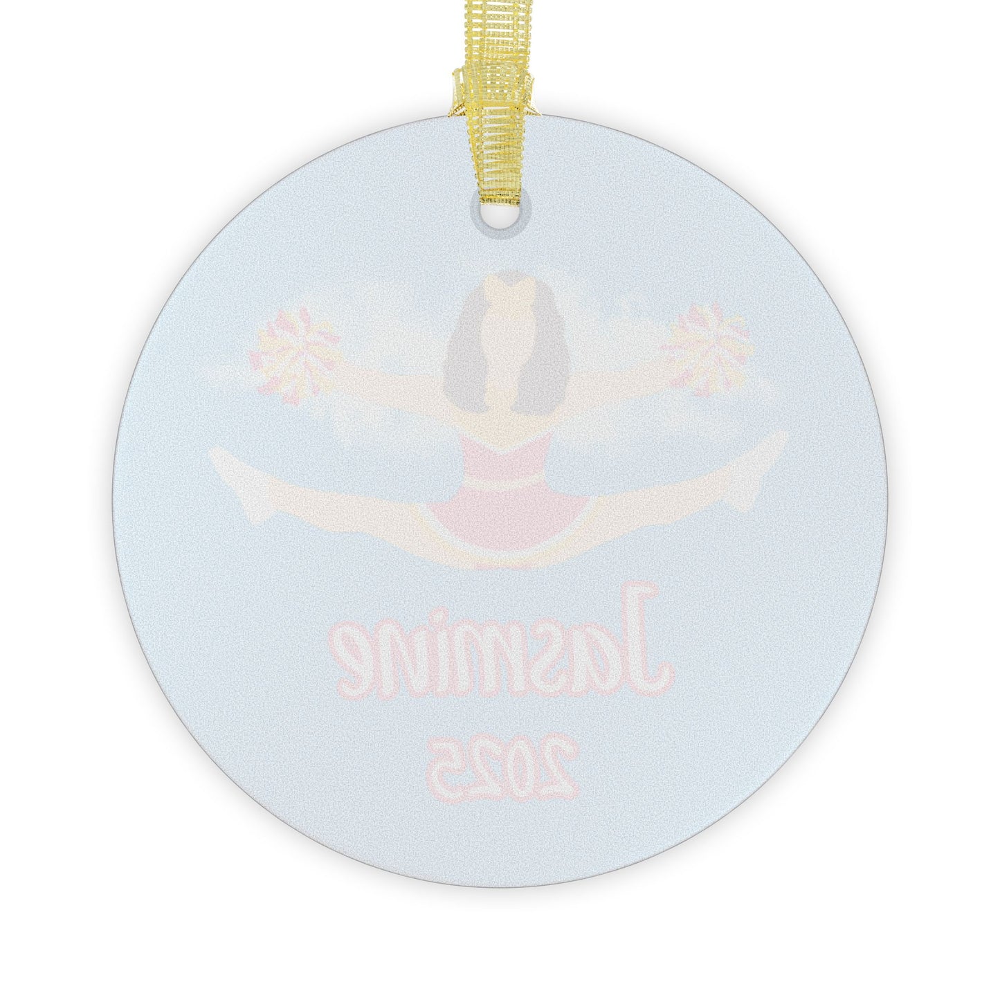 Personalized Cheerleader Glass Ornament, Fonyea Sports