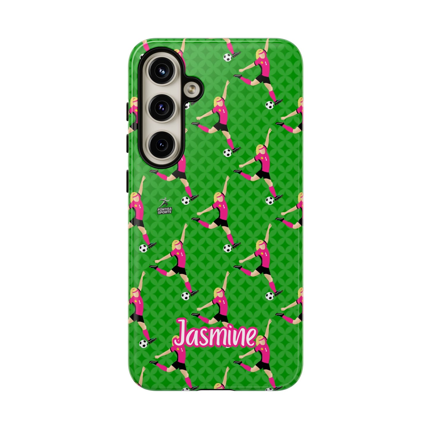 Personalized Soccer Girl Tough Phone Case, Fonyea Sports