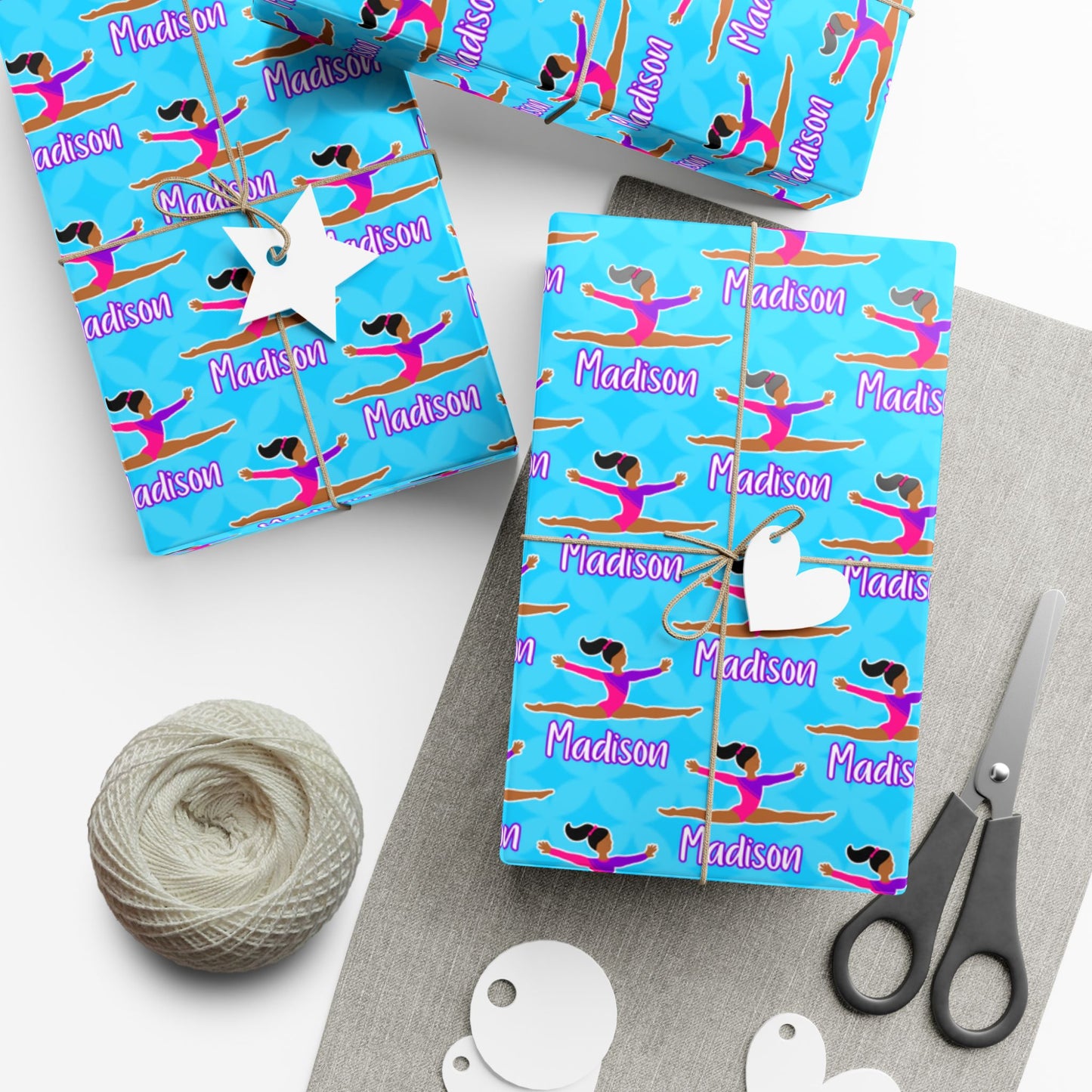 Personalized Gymnast Wrapping Paper, Fonyea Sports