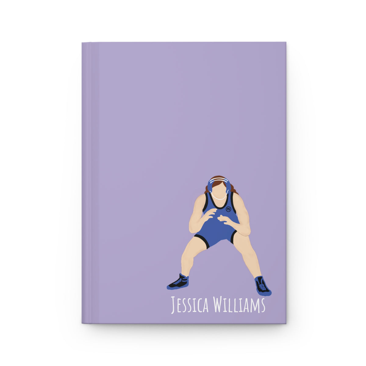 Wrestler Girl Personalized Blank Lined Journal — Hardback Edition