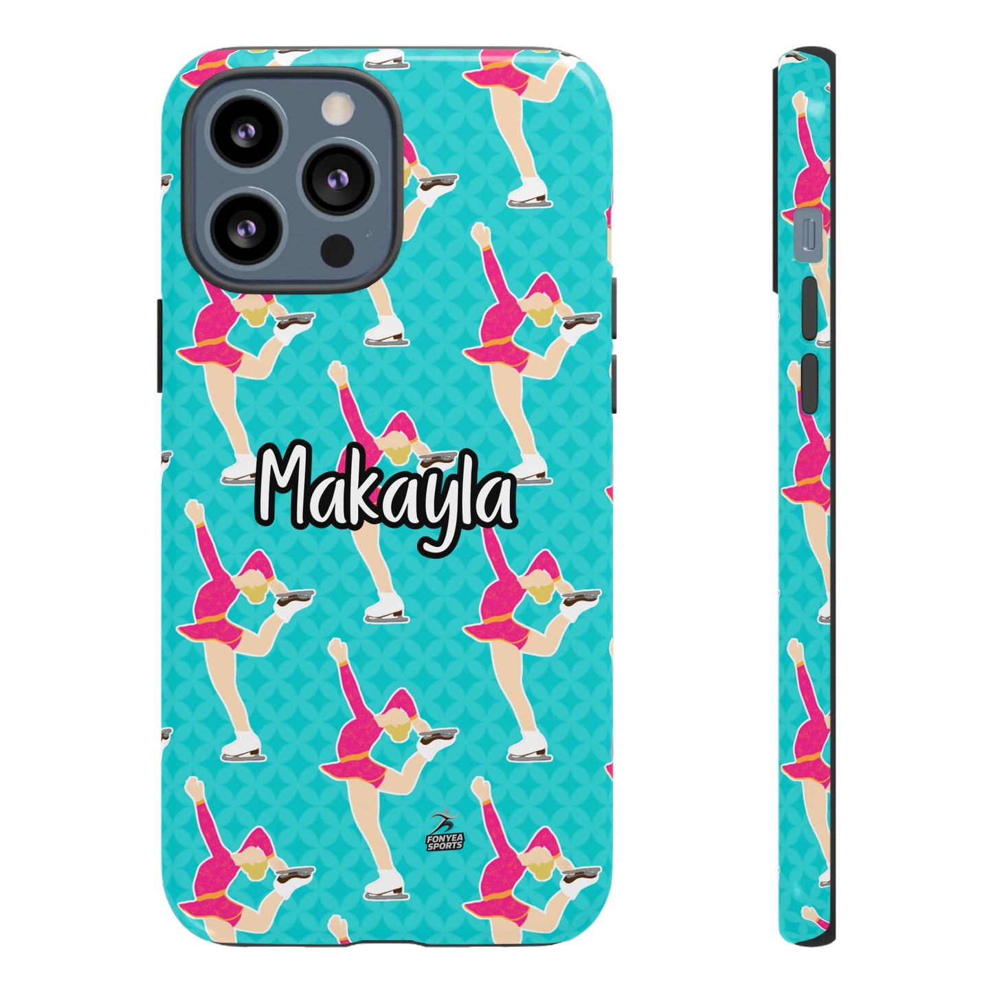 Personalized Figure Ice Skater Girl Tough Phone Case, Fonyea Sports
