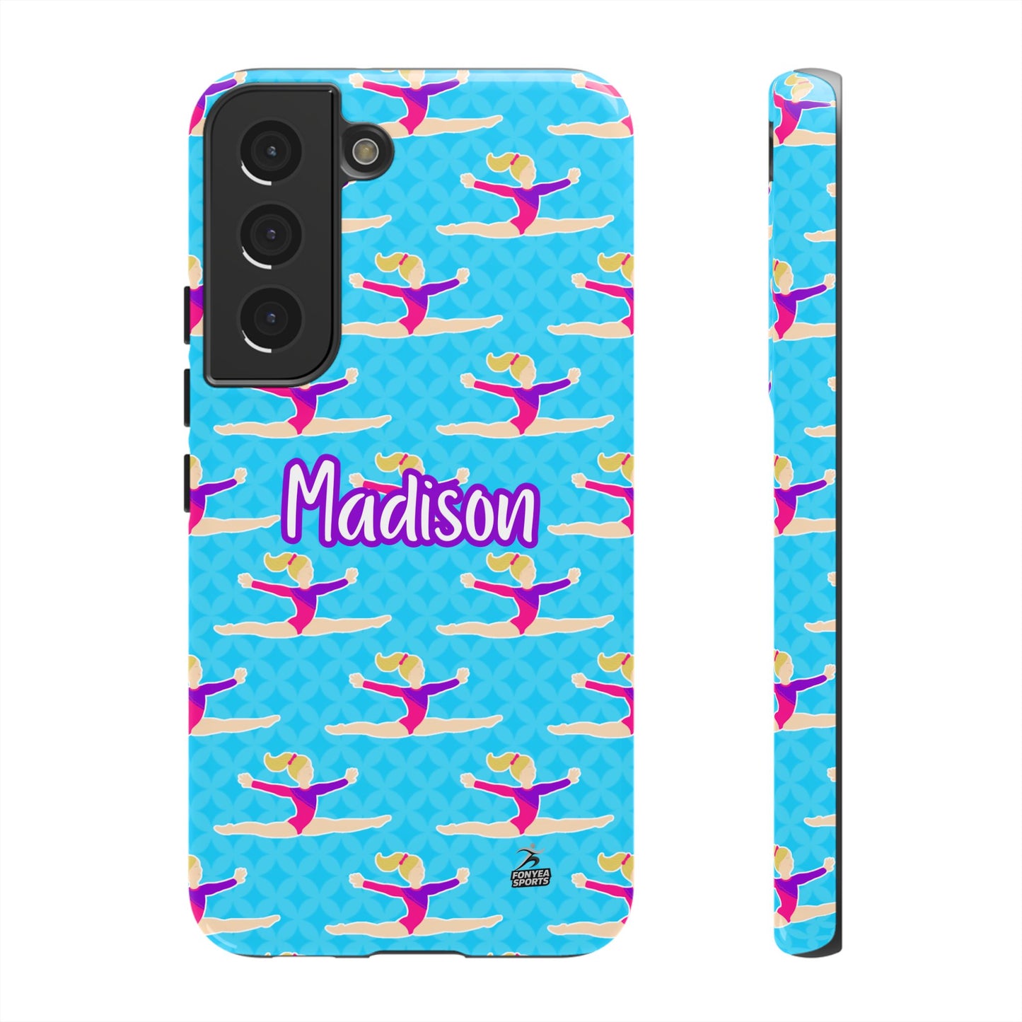 Personalized Gymnast BlueTough Phone Case, Fonyea Sports