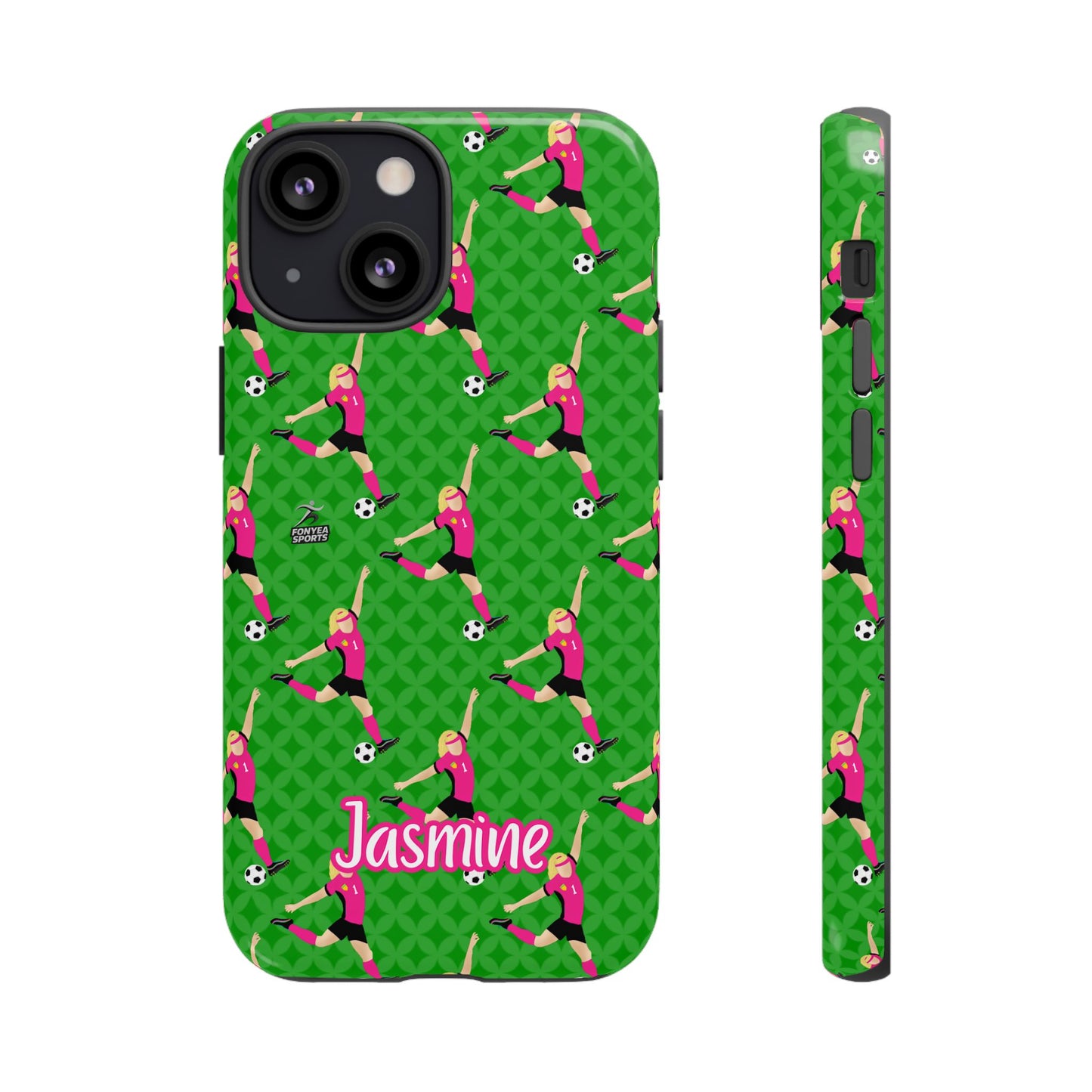 Personalized Soccer Girl Tough Phone Case, Fonyea Sports