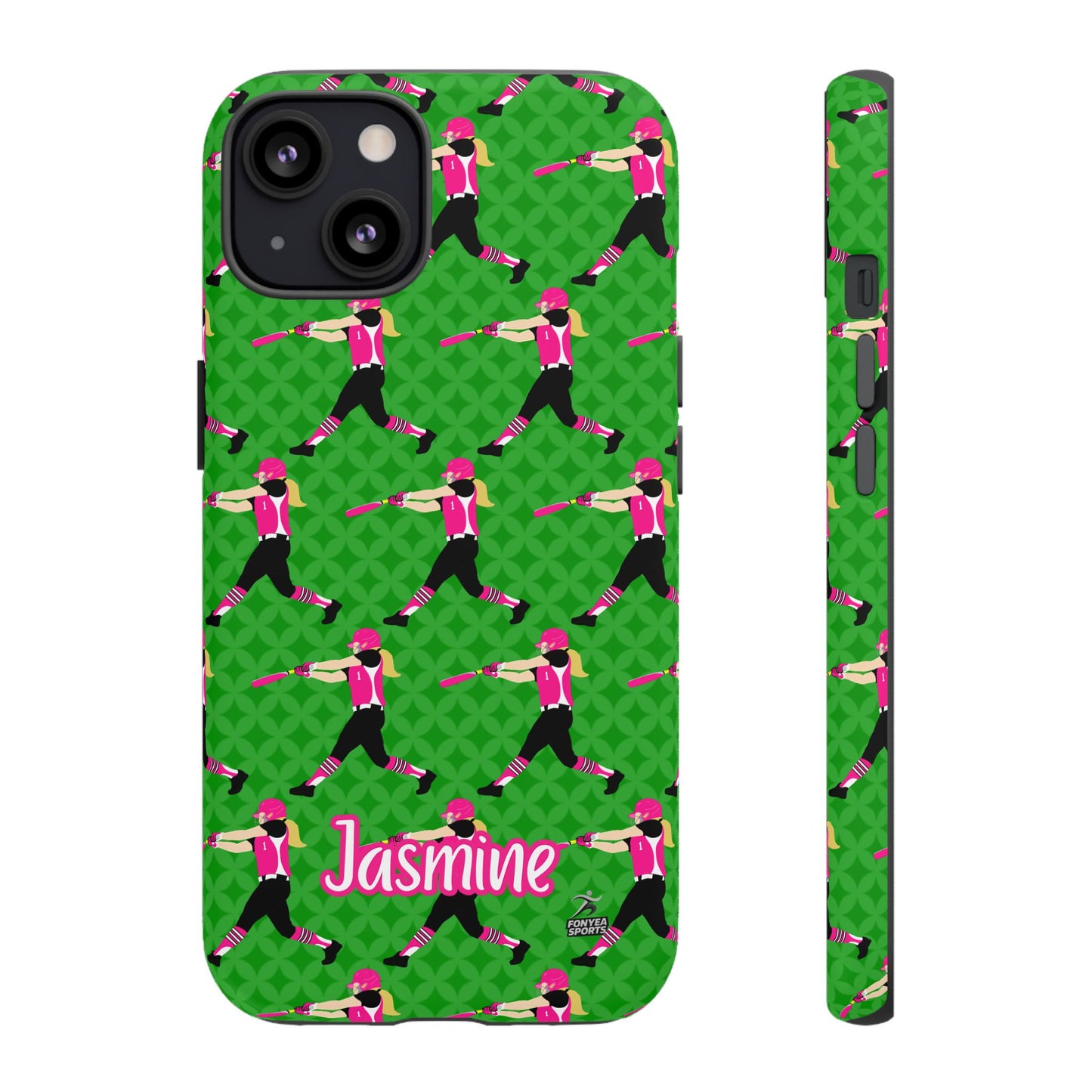Personalized Softball Girl Tough Phone Case, Fonyea Sports
