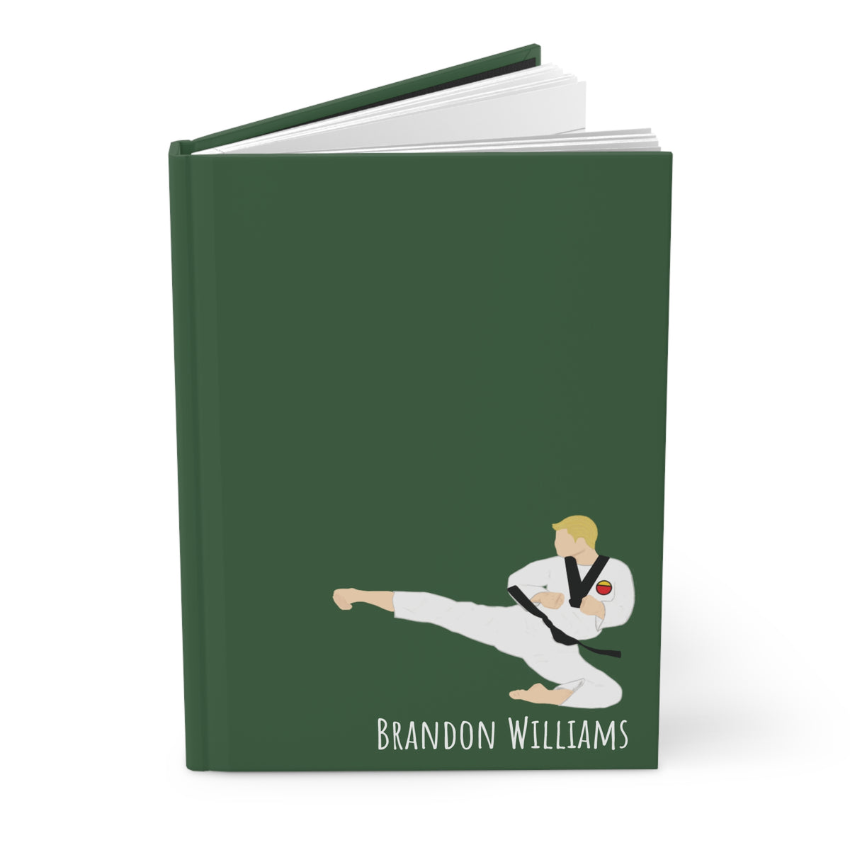 Martial Arts Boy Personalized Blank Lined Journal — Hardback Edition