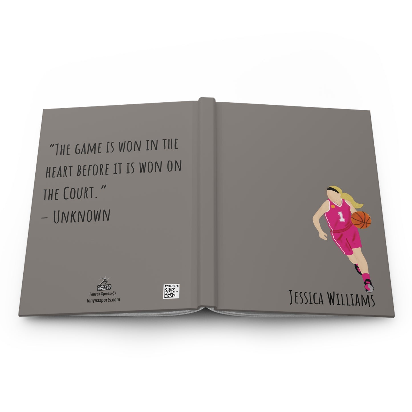 Personalized Basketball Girl Hardcover Journal: Basketball Player, Fonyea Sports