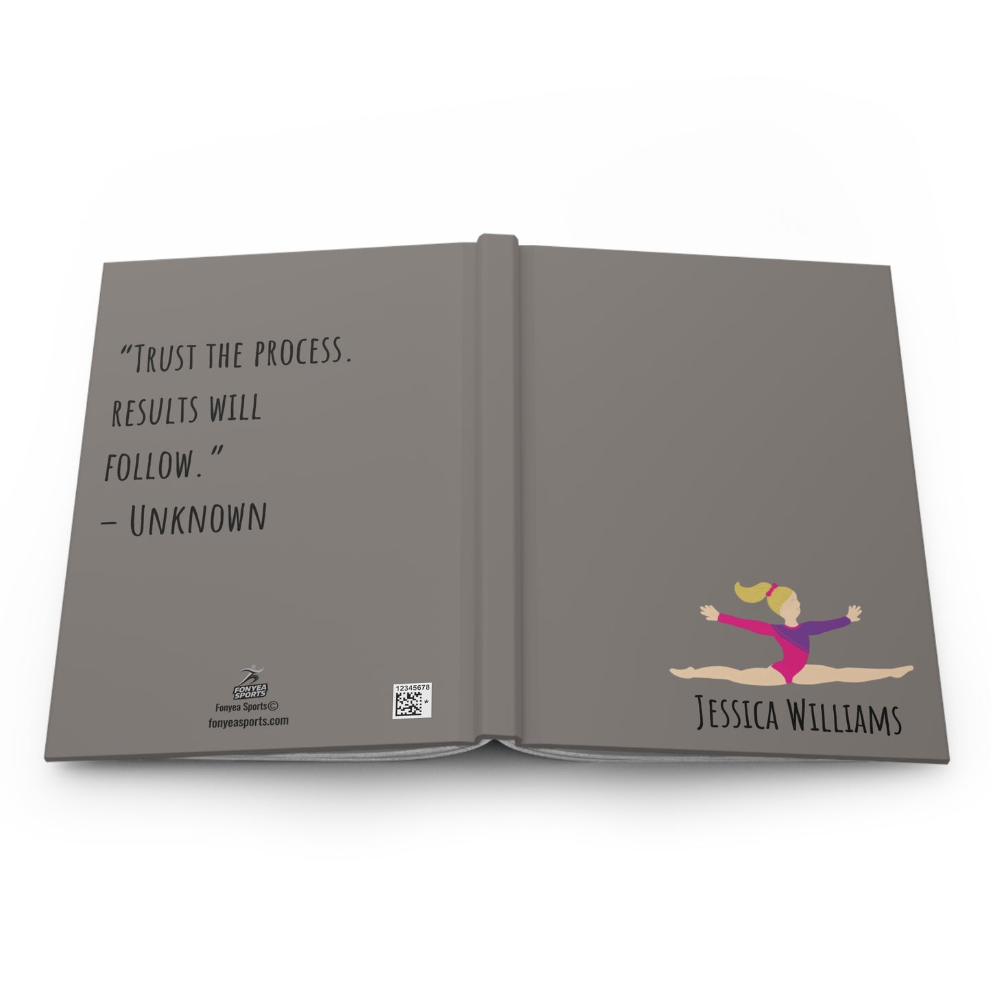 Personalized Gymnastics Hardcover Journal, Fonyea Sports