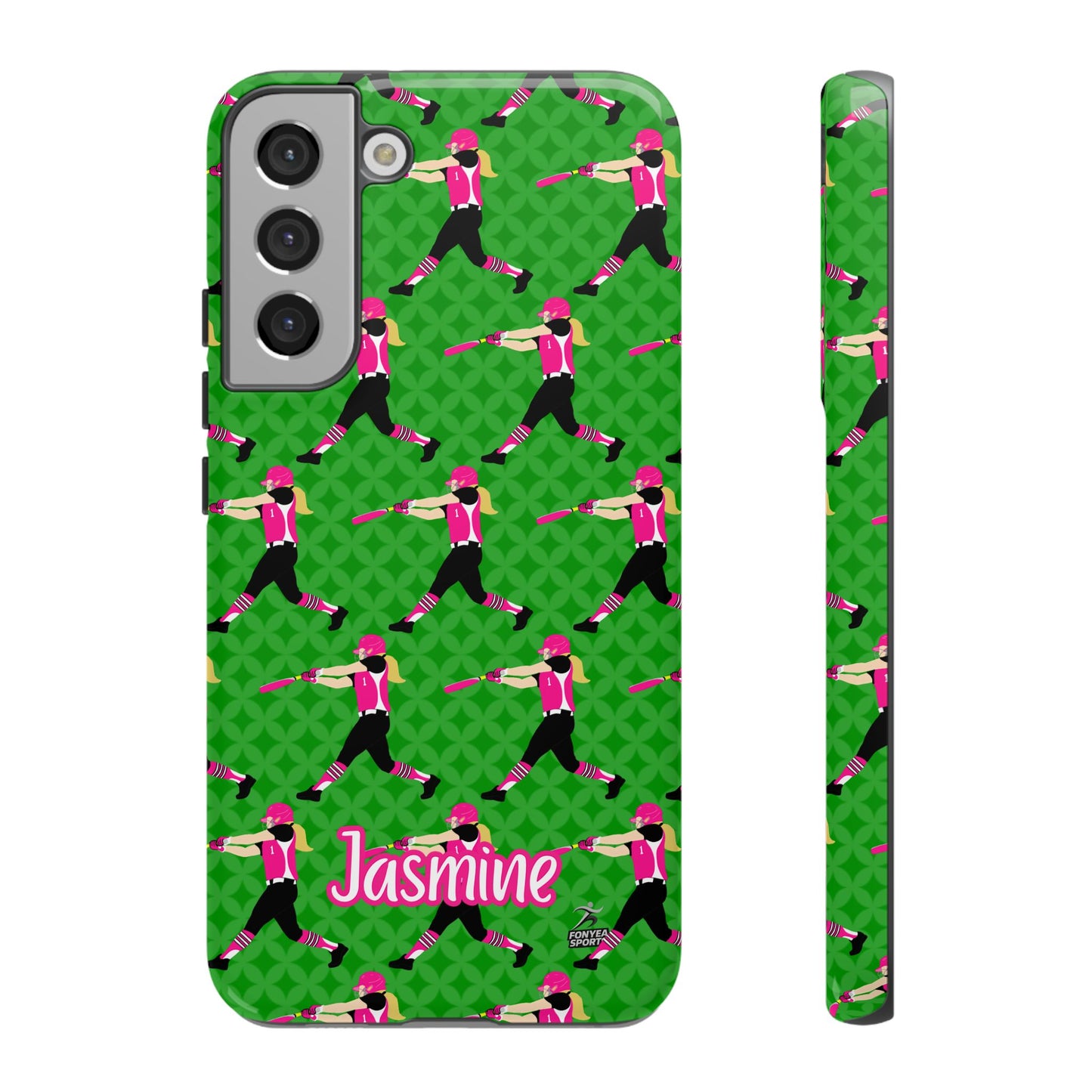 Personalized Softball Girl Tough Phone Case, Fonyea Sports