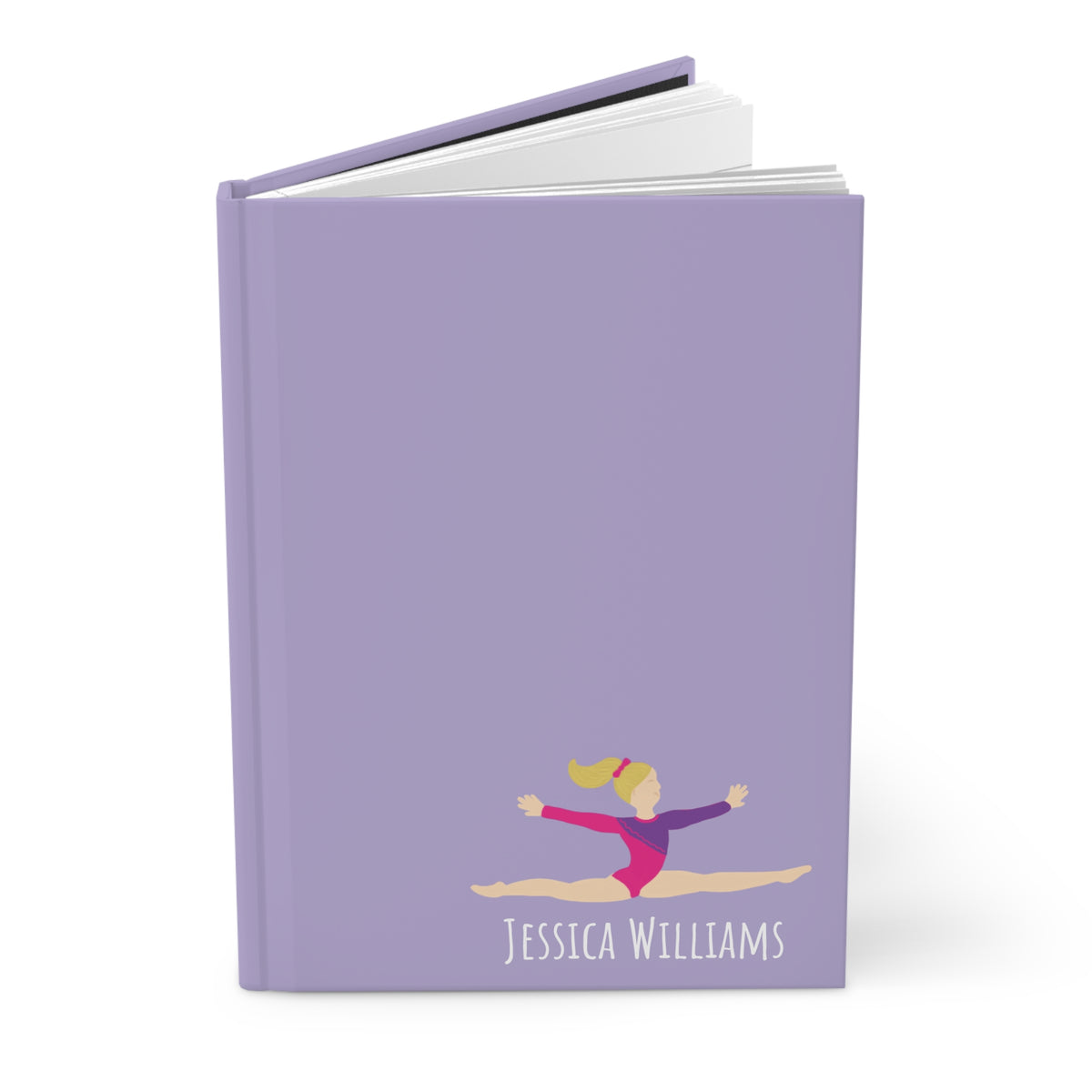 Gymnast Personalized Blank Lined Journal — Hardback Edition