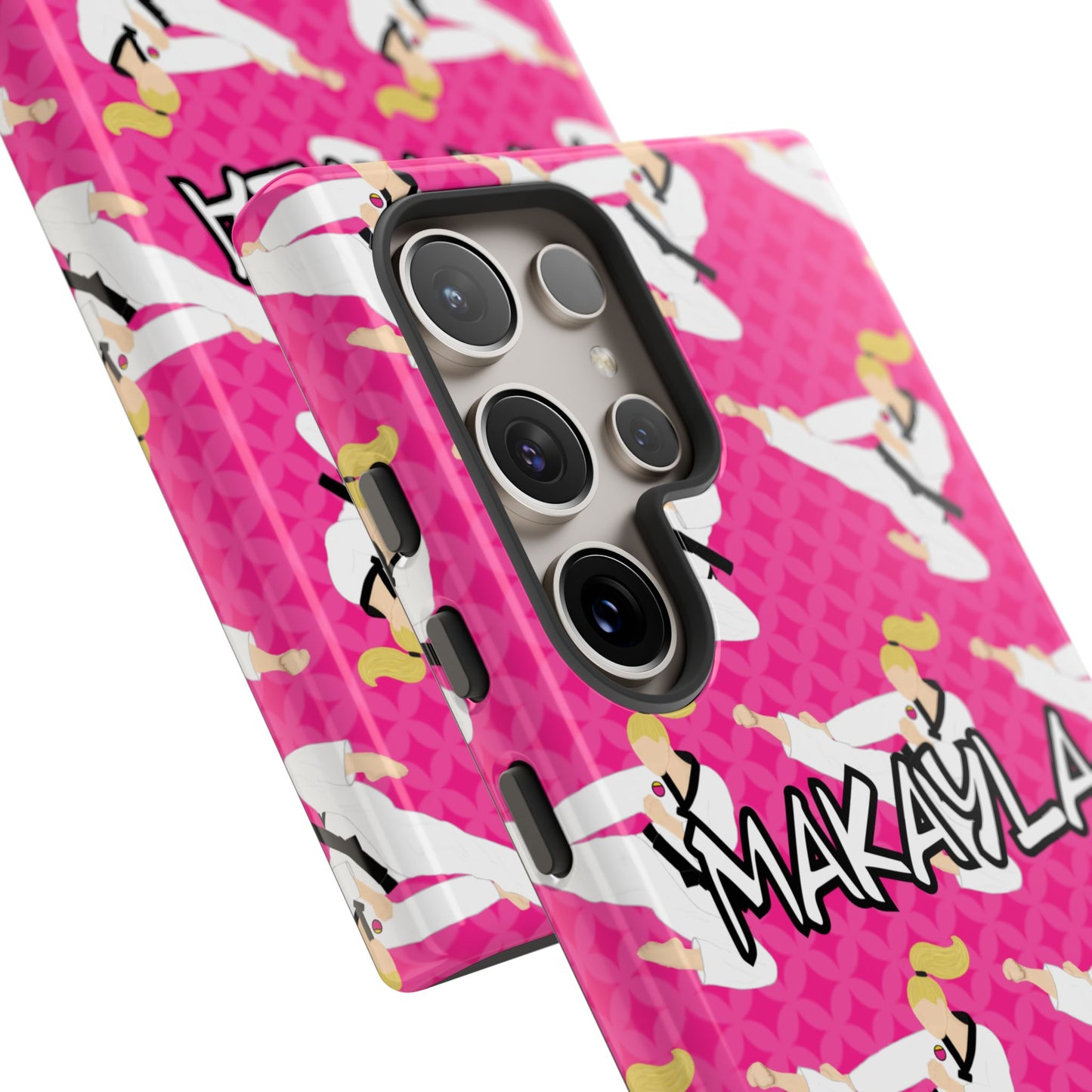 Personalized Martial Arts Taekwondo Karate Girl Tough Phone Case, Fonyea Sports