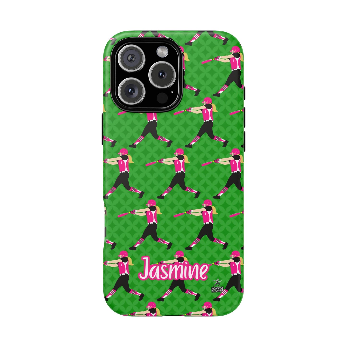 Personalized Softball Girl Tough Phone Case, Fonyea Sports