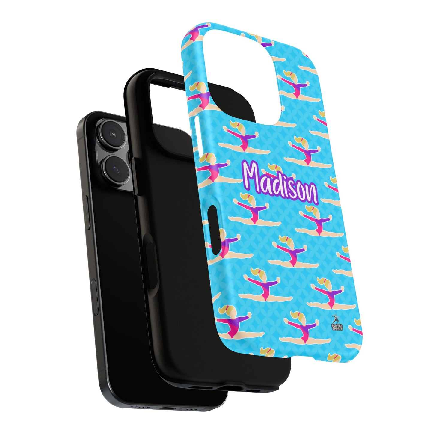 Personalized Gymnast BlueTough Phone Case, Fonyea Sports
