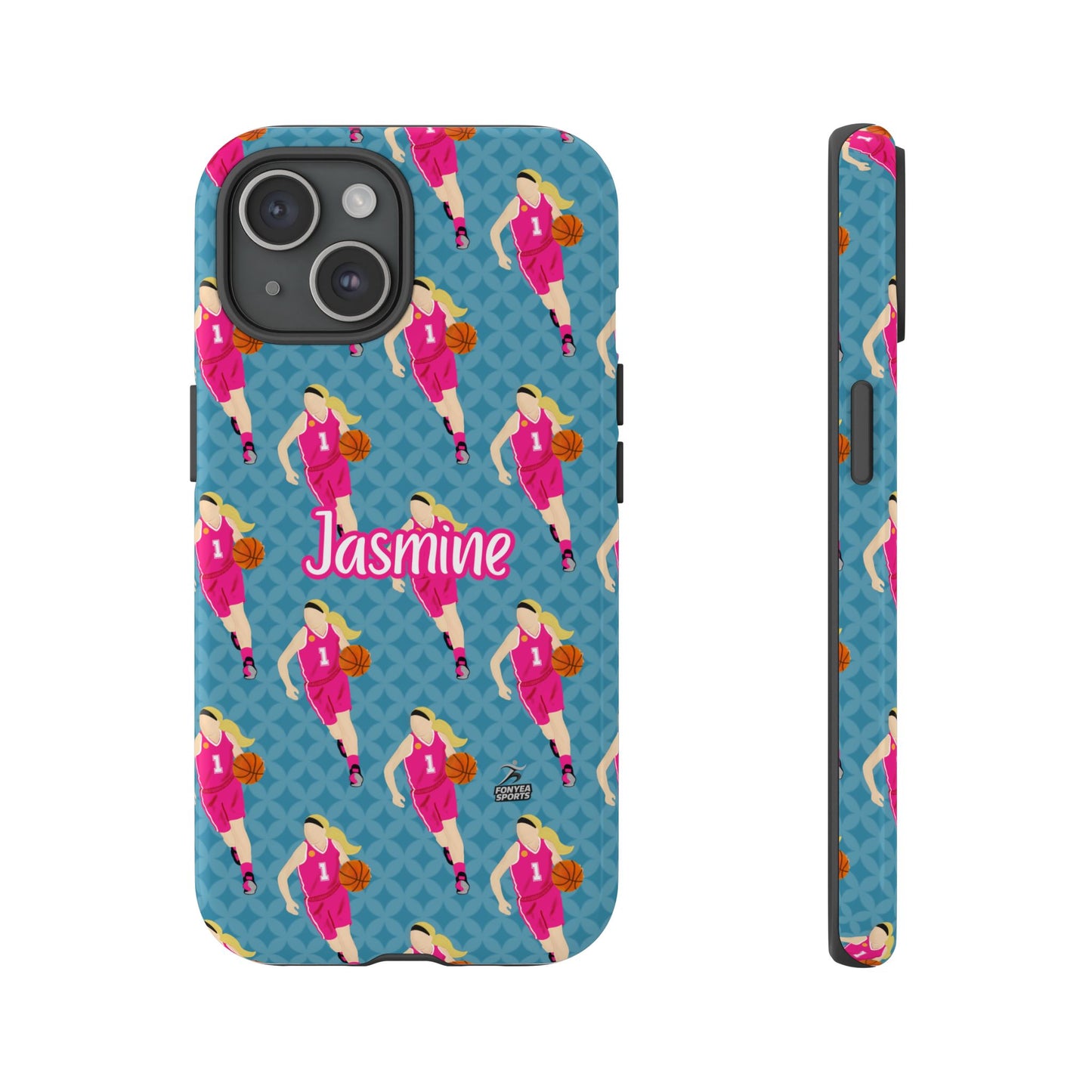 Personalized Basketball Girl Tough Phone Case, Fonyea Sports