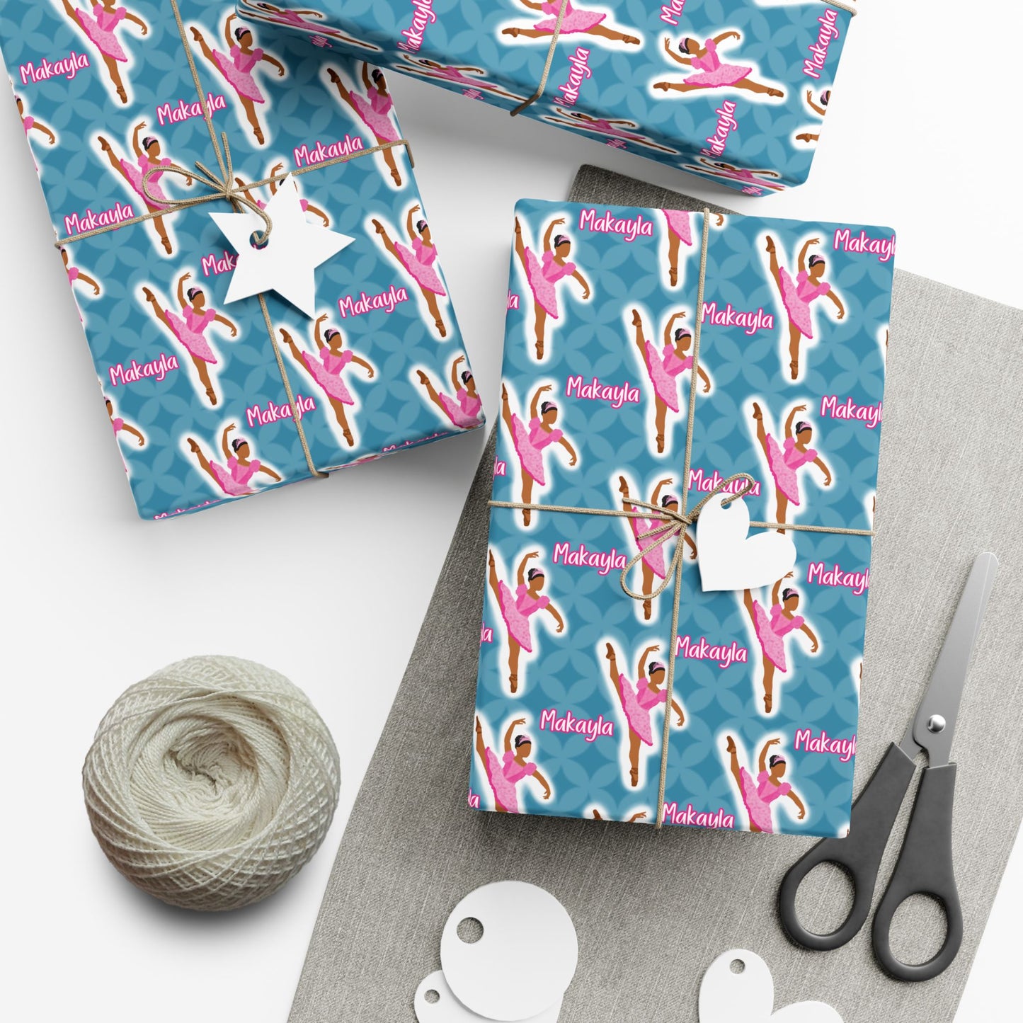 Personalized Ballerina Wrapping Paper, Fonyea Sports