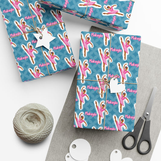 Personalized Ballerina Wrapping Paper, Fonyea Sports