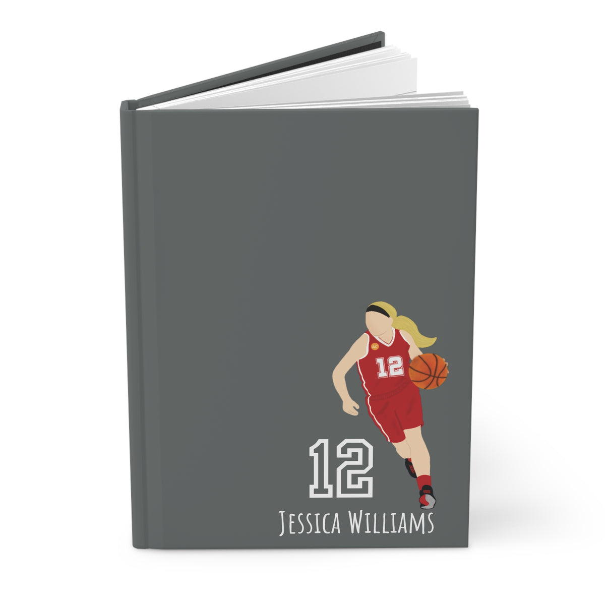 Basketball Girl Personalized Blank Lined Journal — Hardback Edition